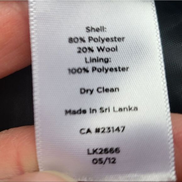 Talbots Women Wool Blend Jacket Coat Black White Houndstooth Shawl Collar 8p - Picture 10 of 13